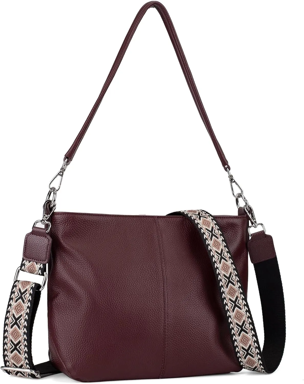 Genuine Leather Purse for Women, Women's Handbags Hobo Bag, Soft Leather Crossbody with Adjustable Wide Strap