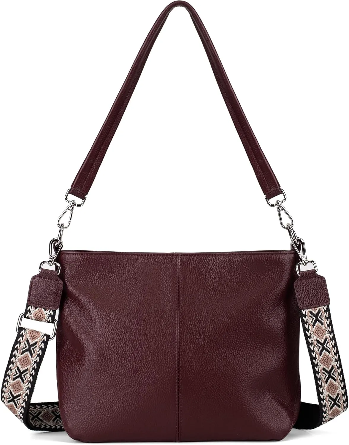 Genuine Leather Purse for Women, Women's Handbags Hobo Bag, Soft Leather Crossbody with Adjustable Wide Strap