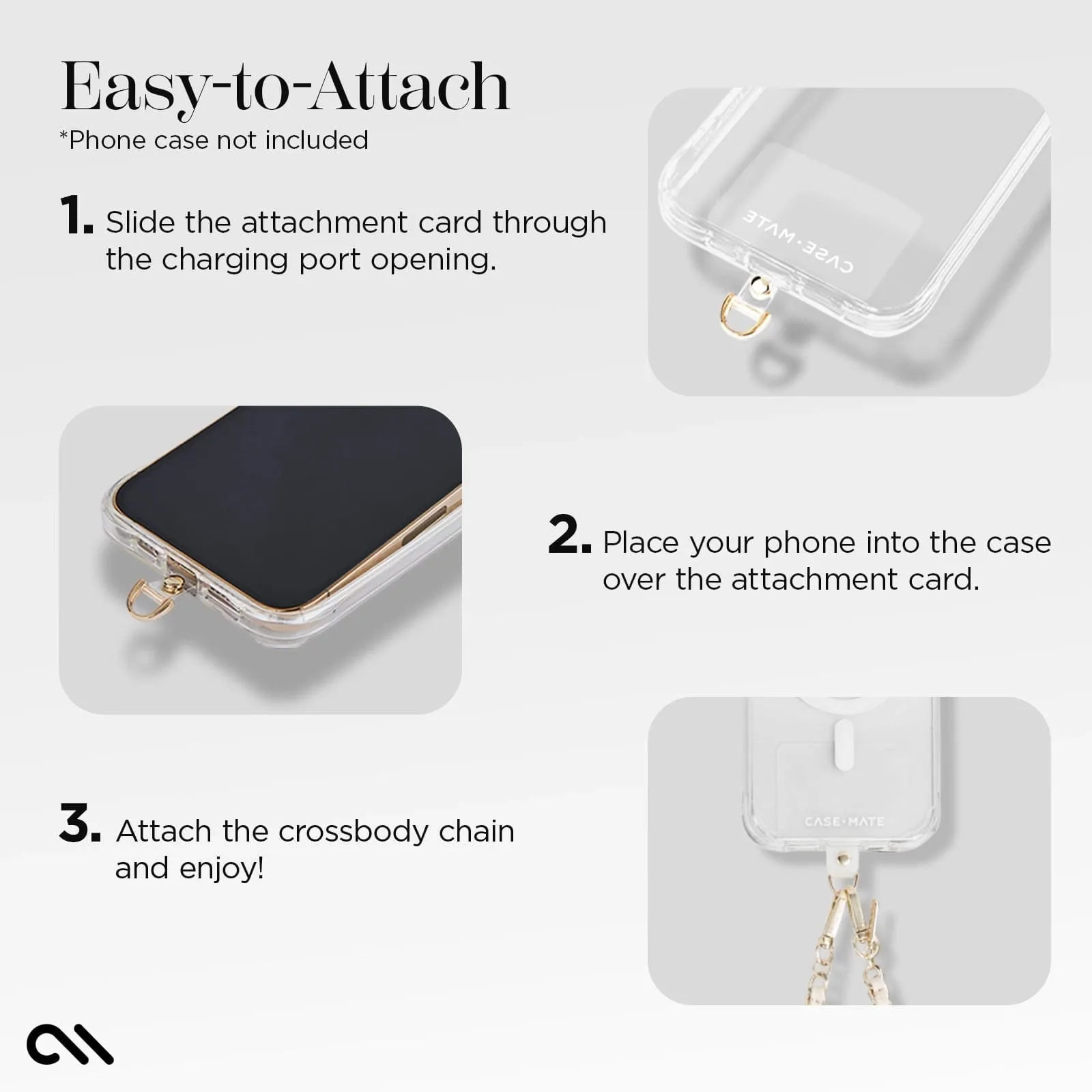 Gold Chain/Tan Leather Phone Crossbody