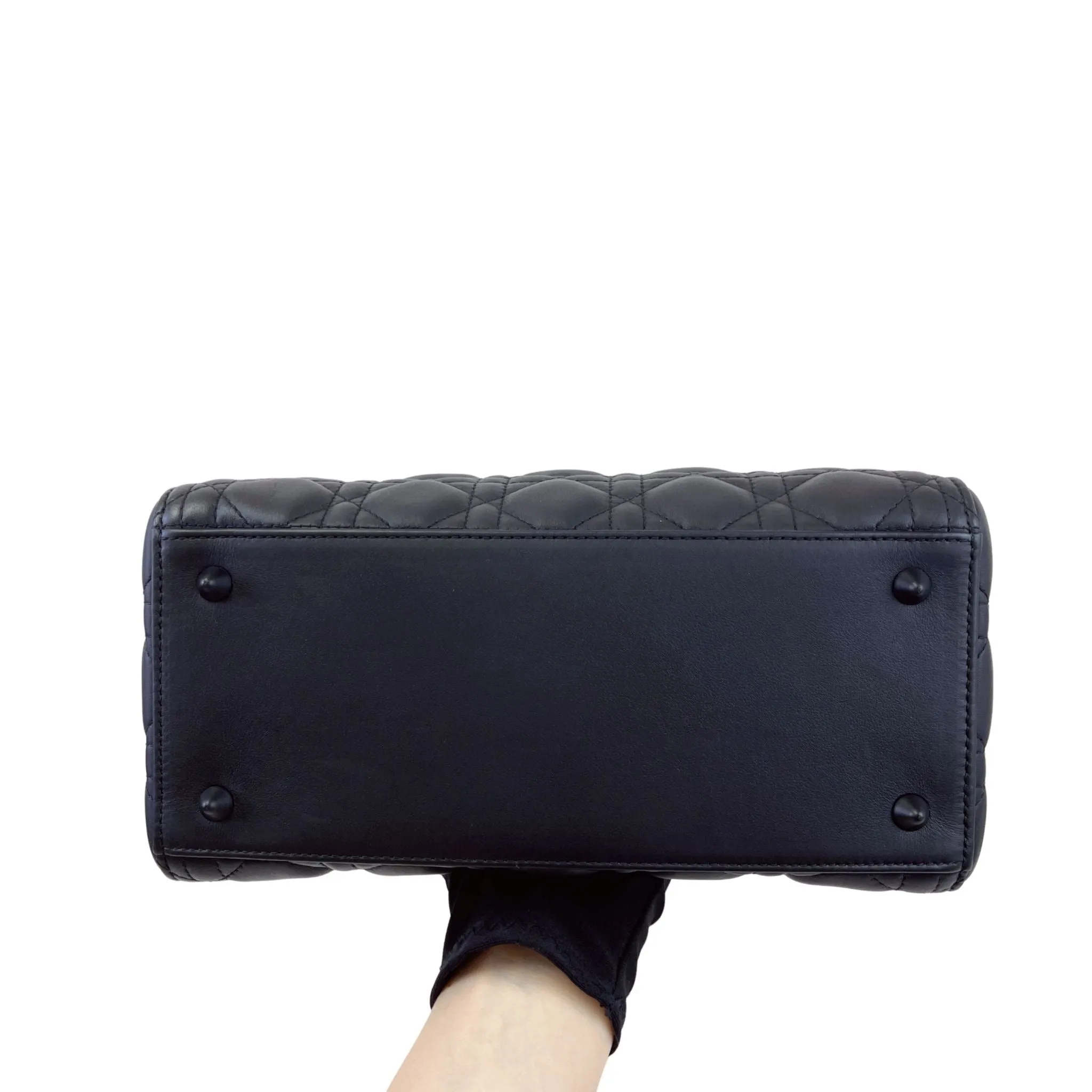 Lady Dior Medium Black Ultramatte