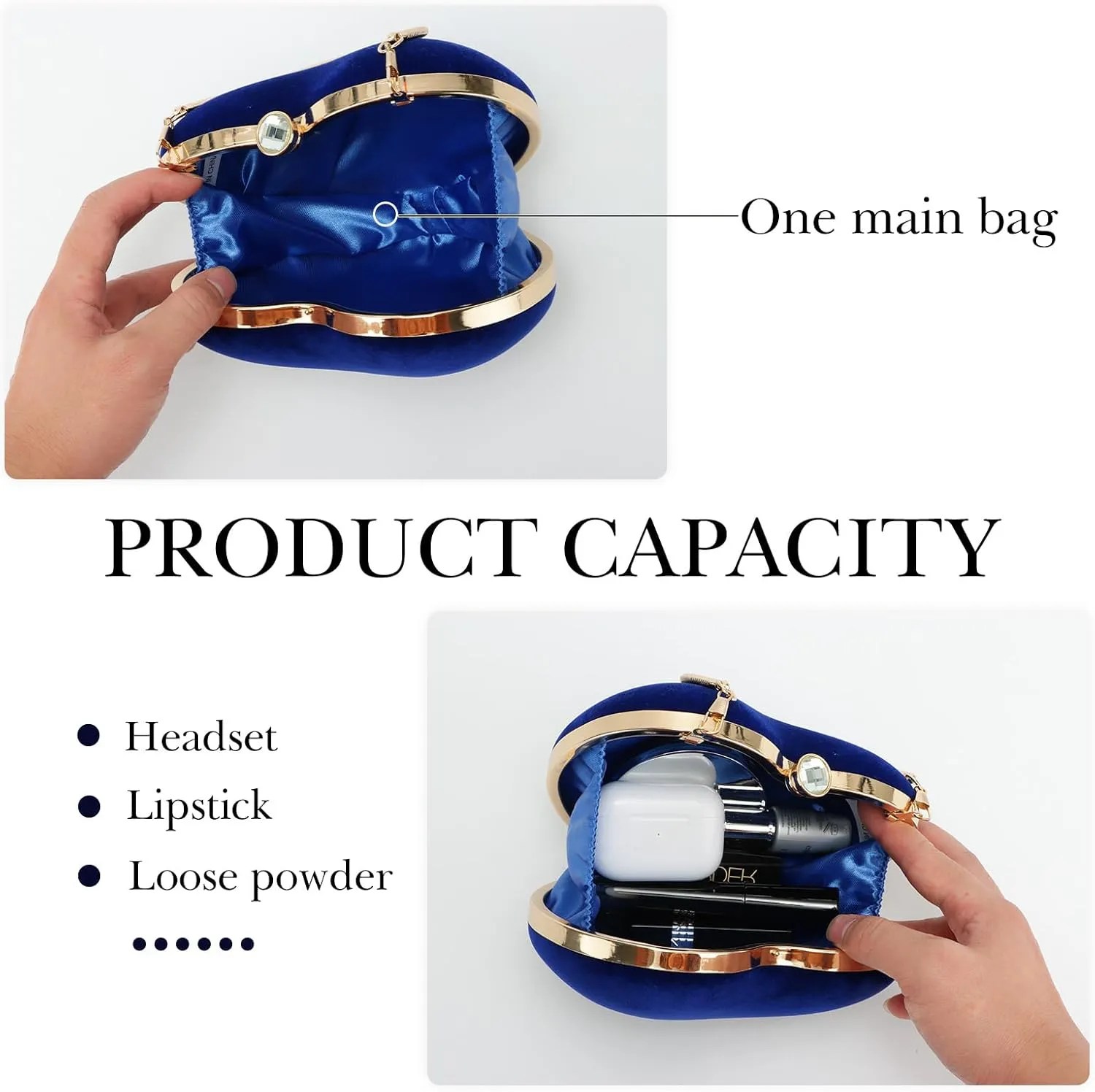 Lanpet Women Heart Shaped Evening Bag Mini Clutch Purse Chain Strap Shoulder Bag Handbag for Wedding Cocktail Party 