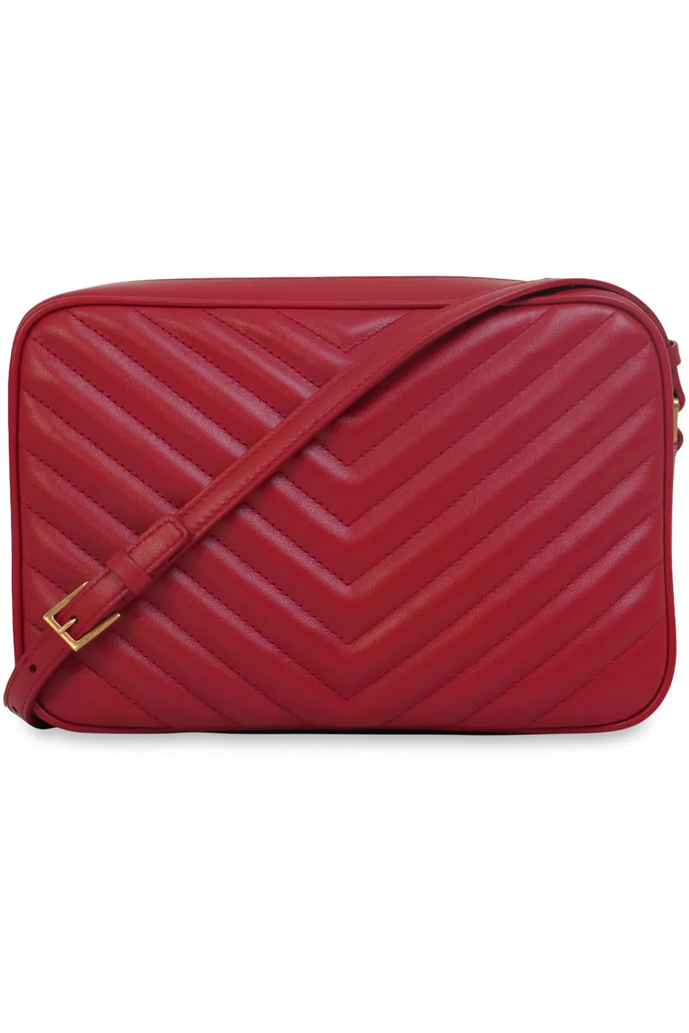 LOU QUILTED CAMERA BAG | ROUGE EROS/GOLD