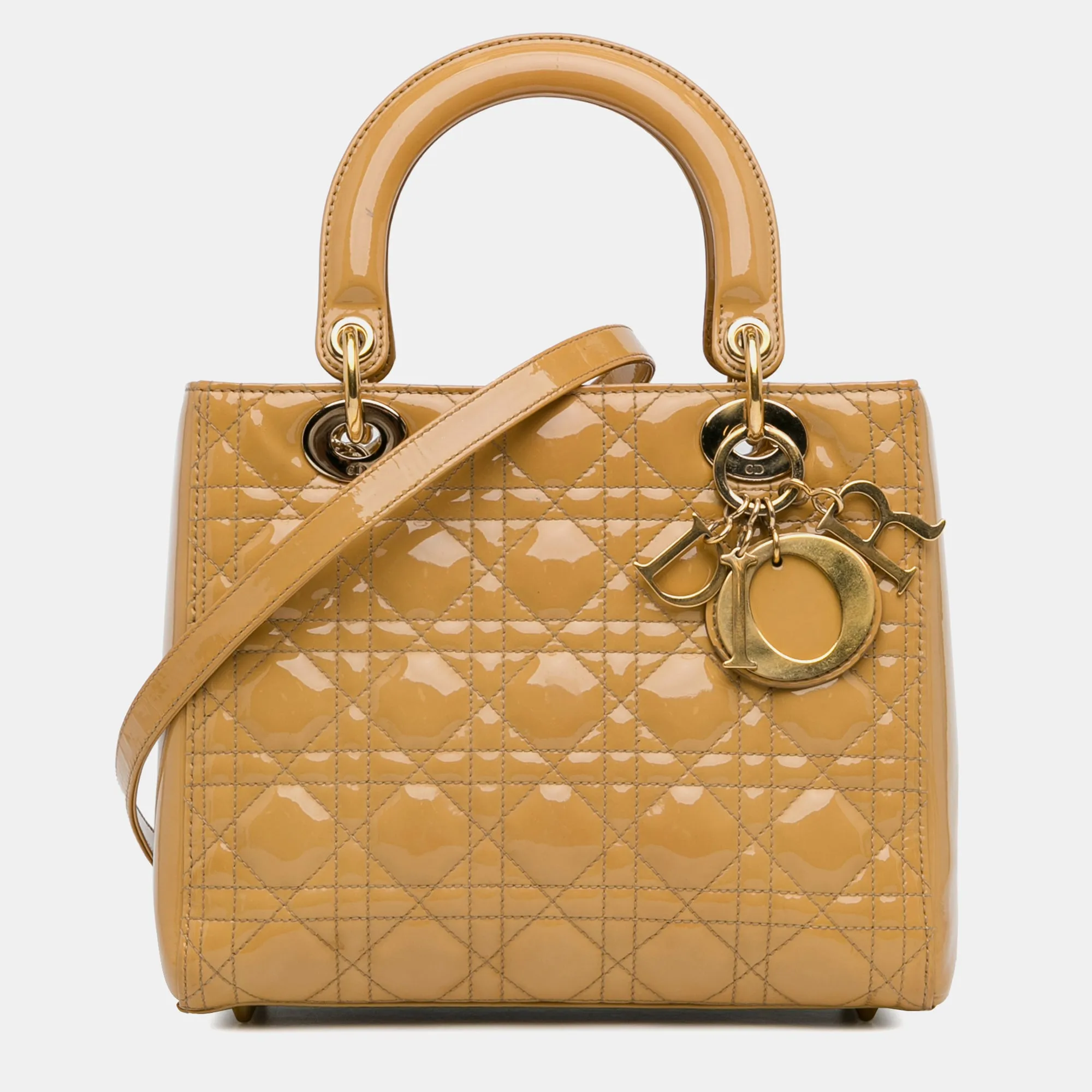 Medium Patent Cannage Lady Dior