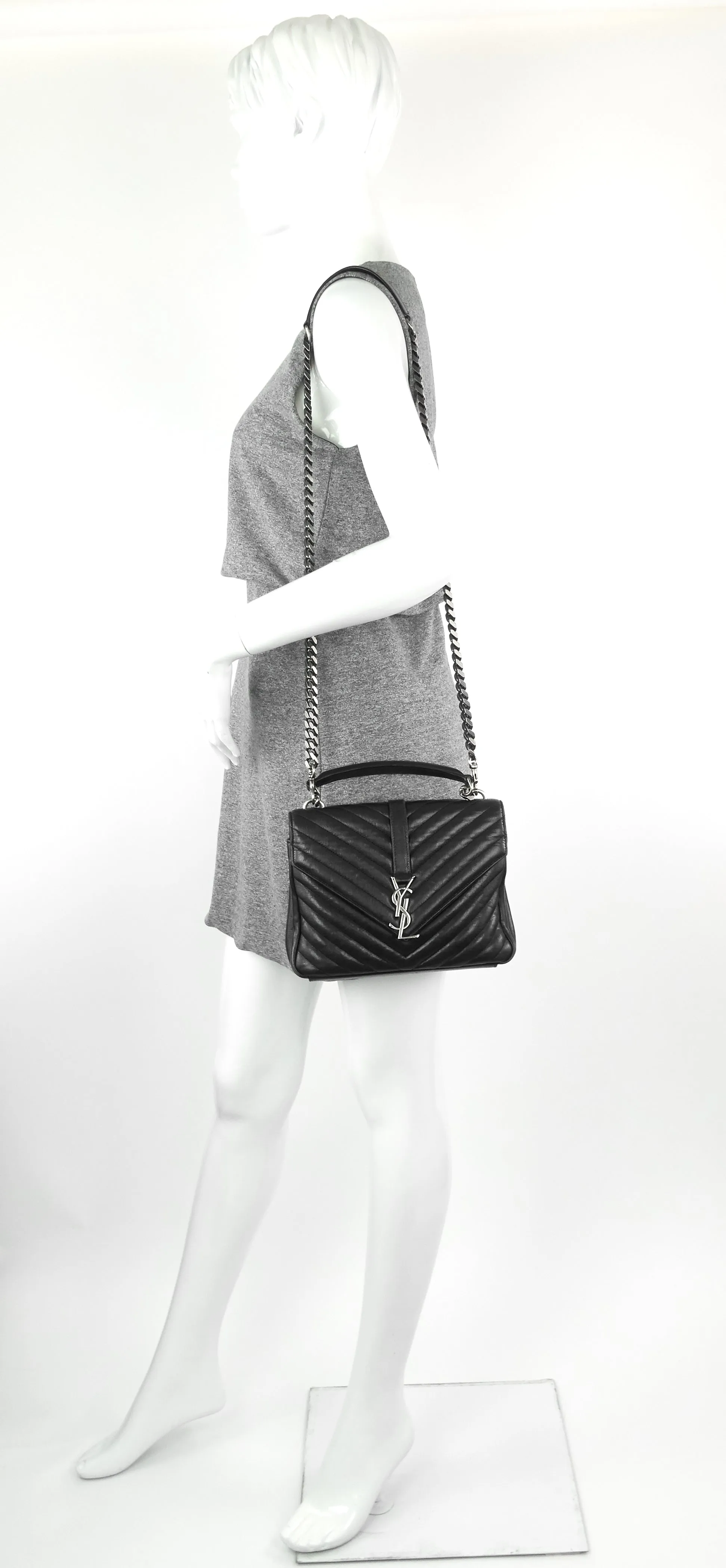 Monogram Collège Medium Matelassé Calfskin Bag