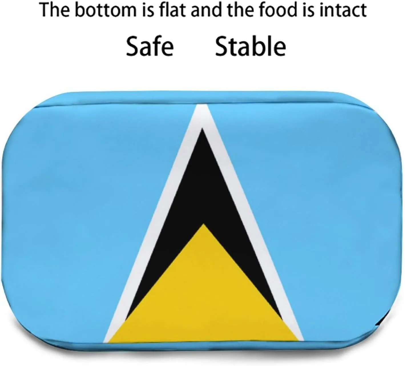National Flag of Saint Lucia All Print Insulated Lunch Bag with Waterproof And Oil Resistant Thick Aluminum Foil for Both Men And Women