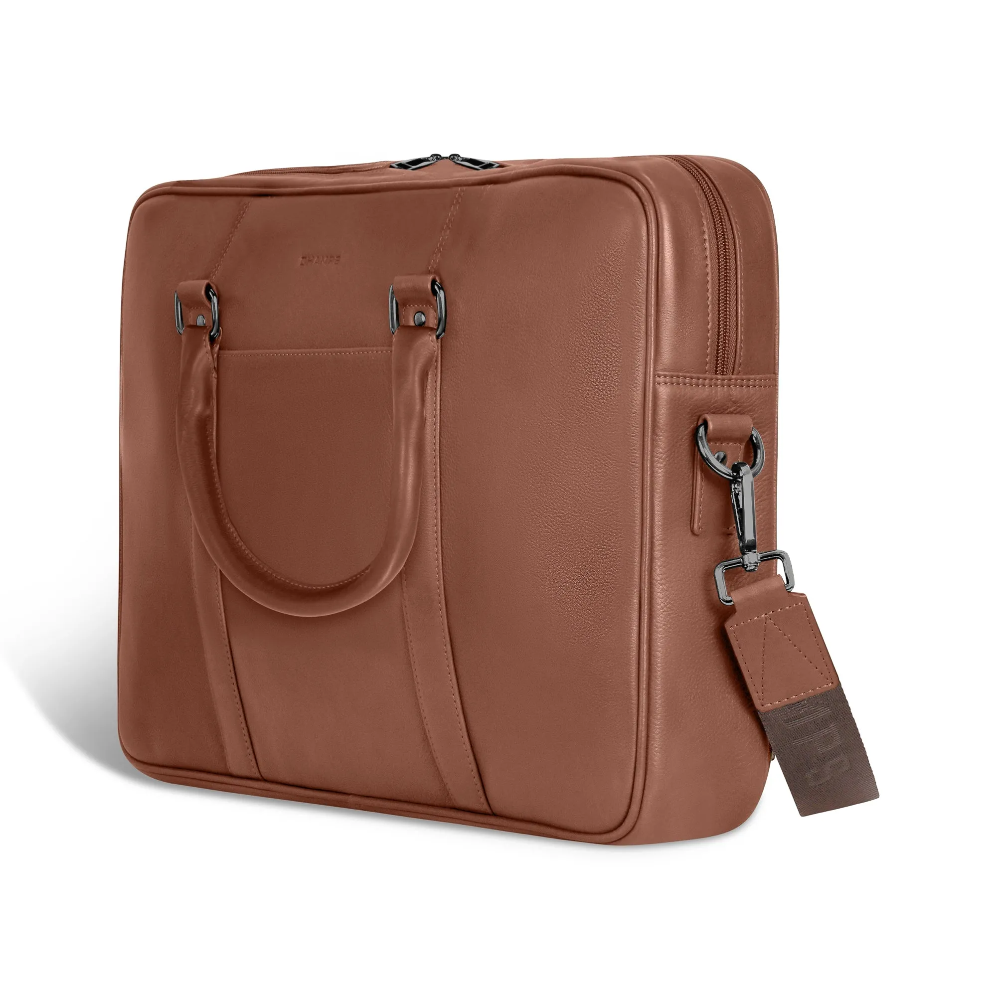 Onyx / Leather Slim Briefcase