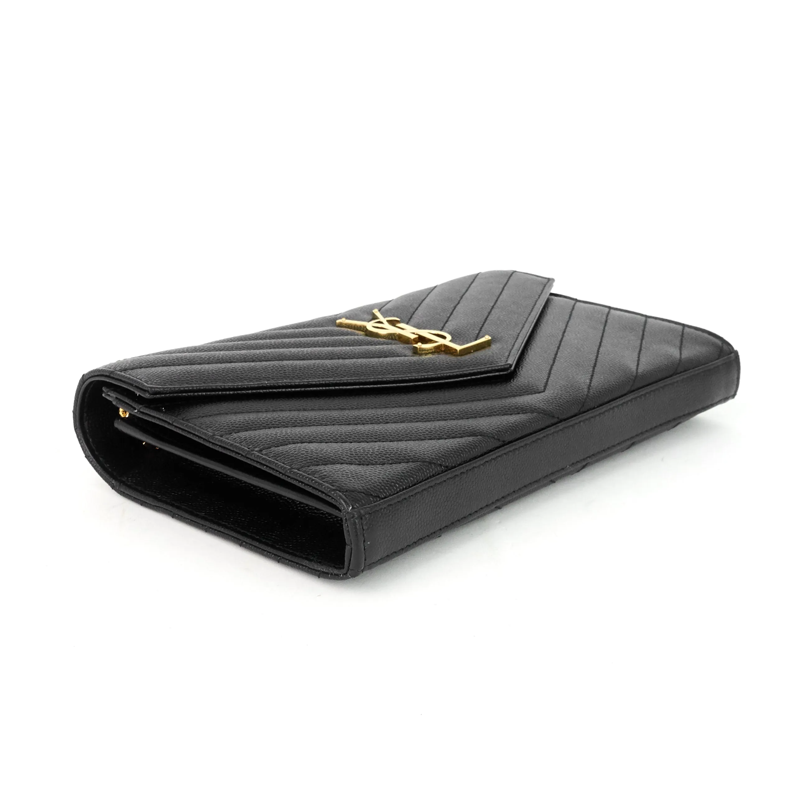 Quilted Grain de Poudre Monogram Chain Wallet Bag