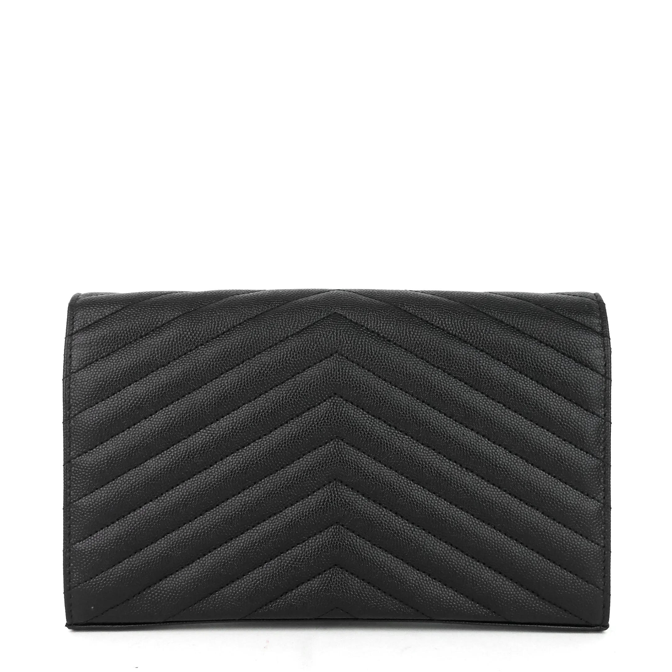 Quilted Grain de Poudre Monogram Chain Wallet Bag
