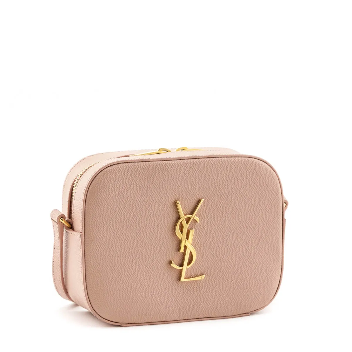 Saint Laurent Blush Grain De Poudre Small Classic Monogram Camera Bag