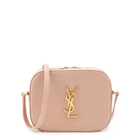 Saint Laurent Blush Grain De Poudre Small Classic Monogram Camera Bag