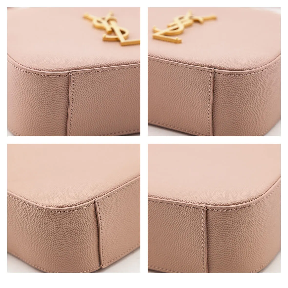 Saint Laurent Blush Grain De Poudre Small Classic Monogram Camera Bag