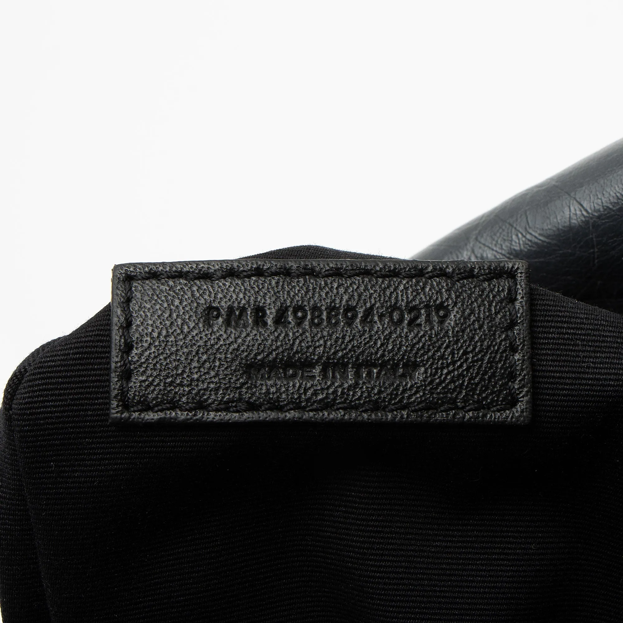 Saint Laurent Crinkled Calfskin Monogram Niki Medium Shoulder Bag