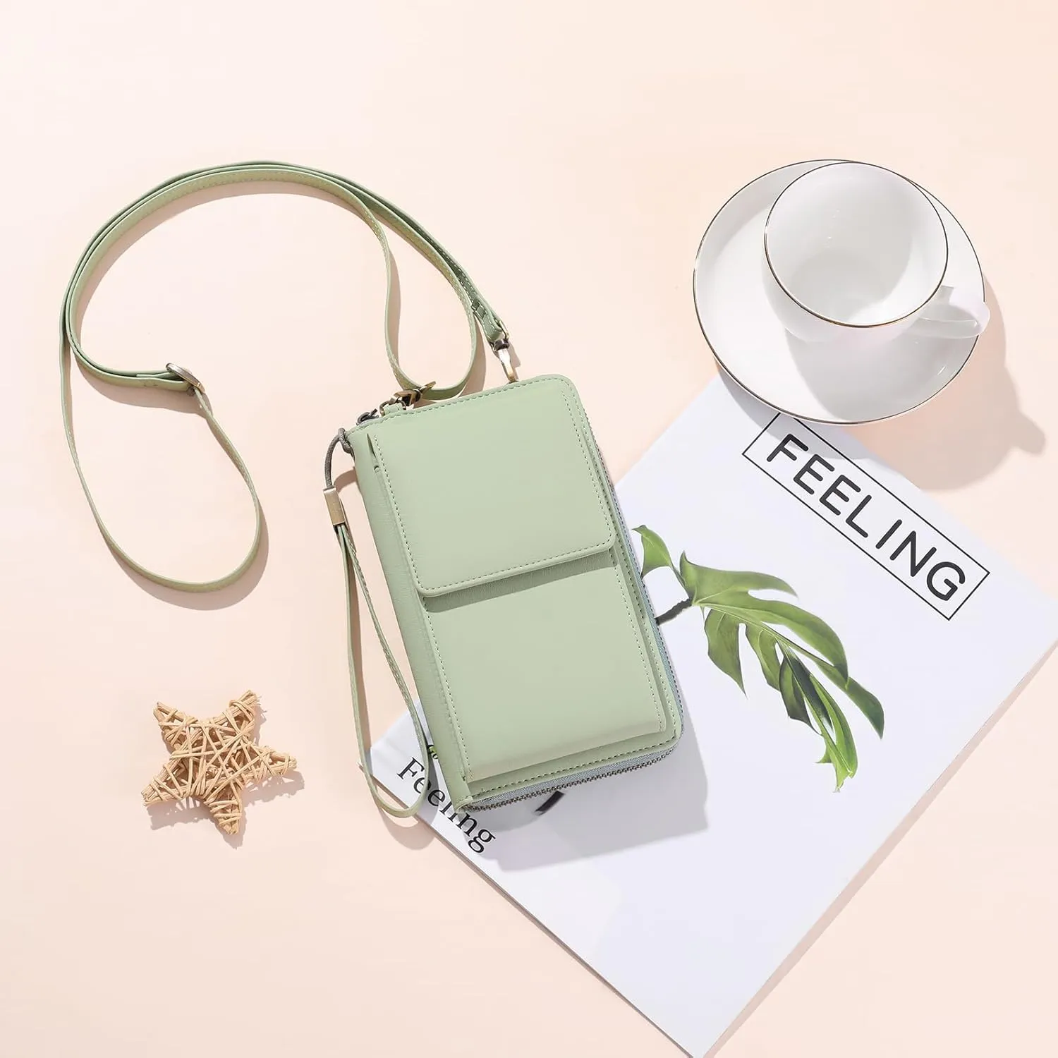 SENDEFN Small Crossbody Cell Phone Purse for Women Leather Cellphone Bags Wallet Purses with Multi Card Slots