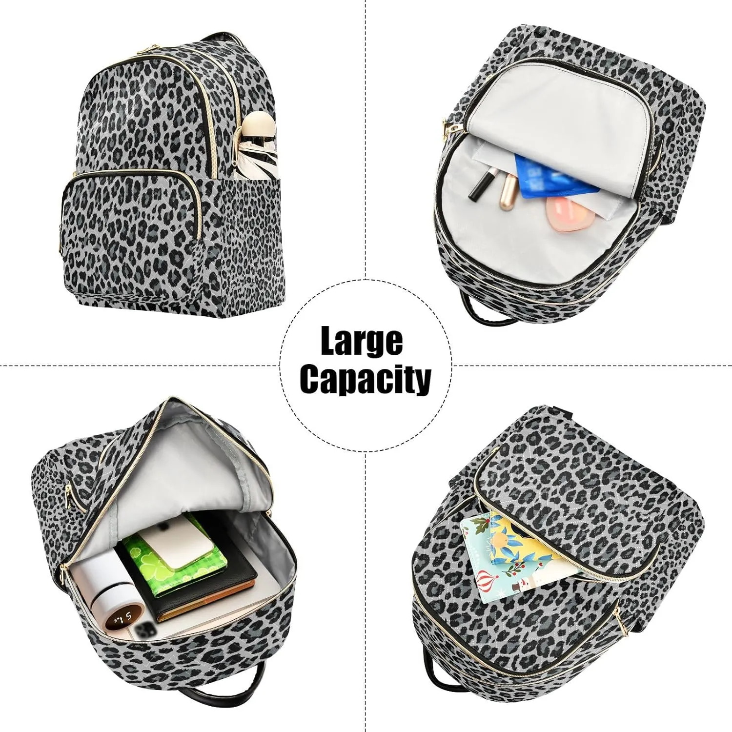senya Fashion Backpack Mini Backpack Purse Casual Daily Backpack Leopard Pattern for Travel for College Work