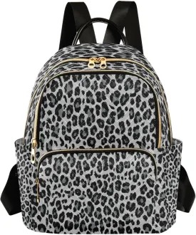 senya Fashion Backpack Mini Backpack Purse Casual Daily Backpack Leopard Pattern for Travel for College Work