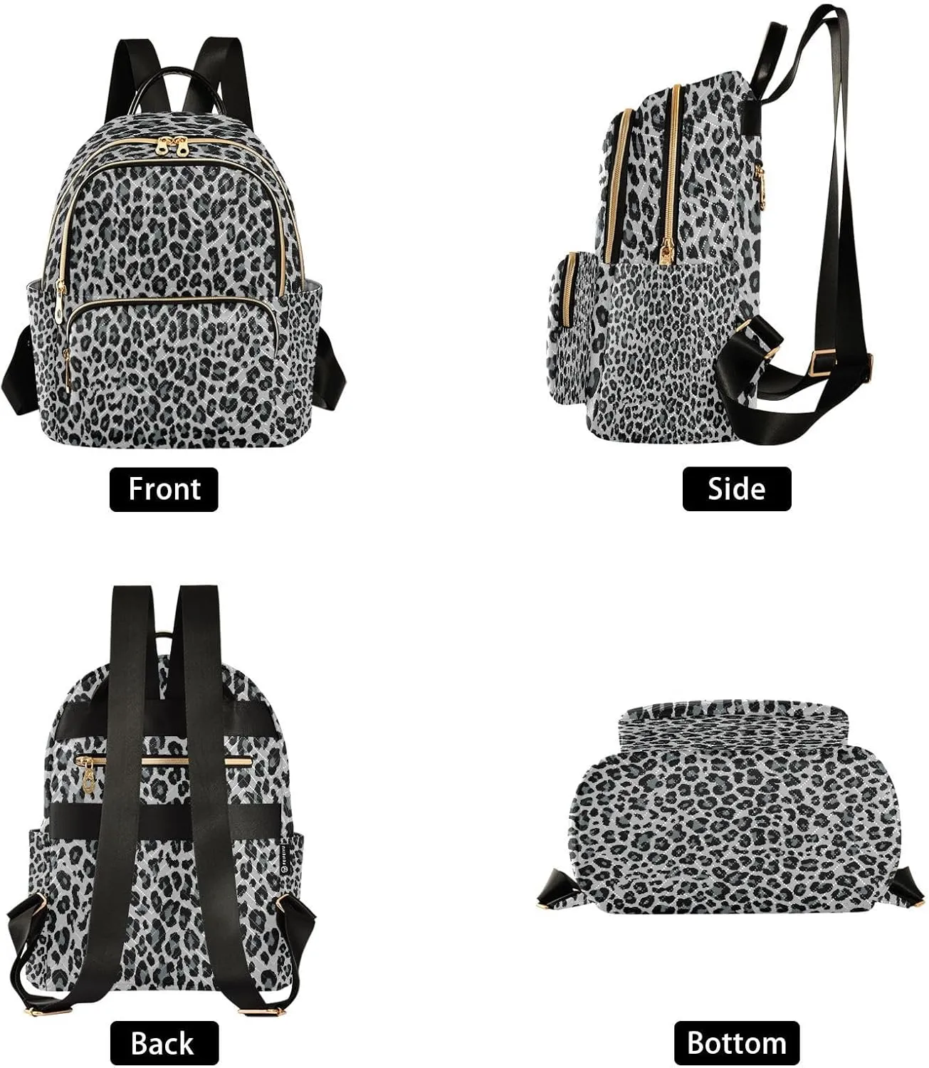 senya Fashion Backpack Mini Backpack Purse Casual Daily Backpack Leopard Pattern for Travel for College Work