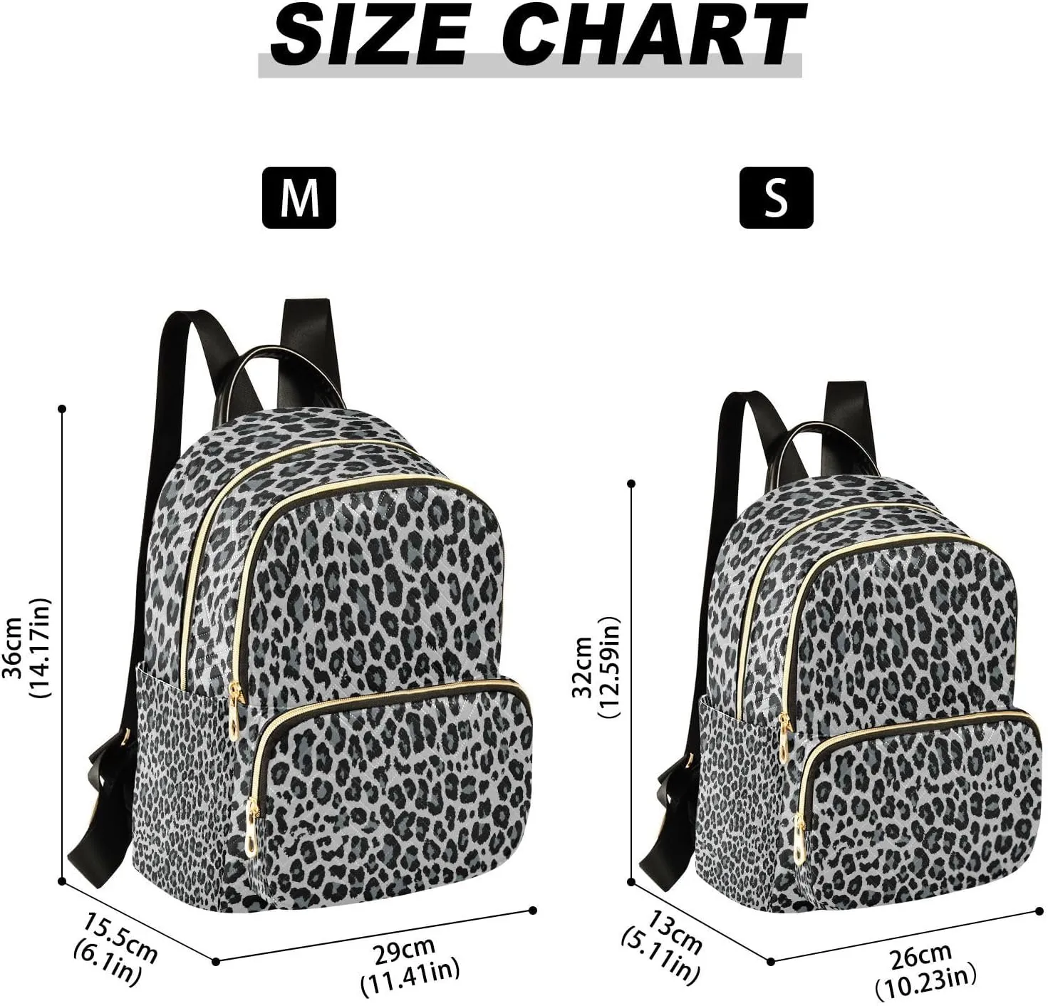senya Fashion Backpack Mini Backpack Purse Casual Daily Backpack Leopard Pattern for Travel for College Work