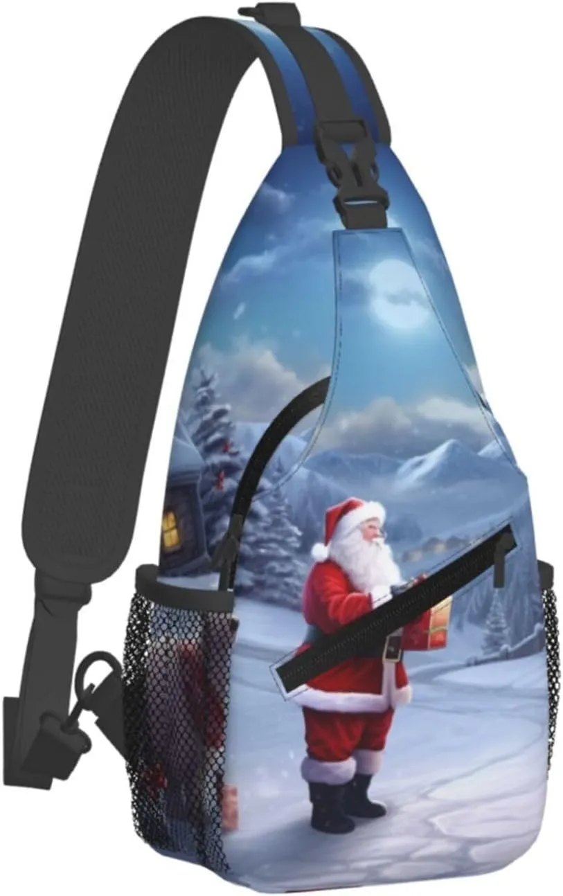 Sling Bag Crossbody Shoulder Bag Cross Chest Bag Color butterfly pattern Sling Backpack Travel Hiking Daypack