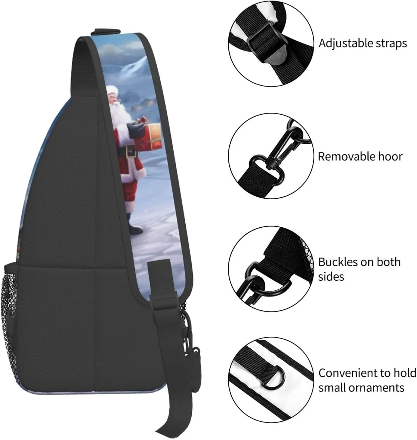 Sling Bag Crossbody Shoulder Bag Cross Chest Bag Color butterfly pattern Sling Backpack Travel Hiking Daypack
