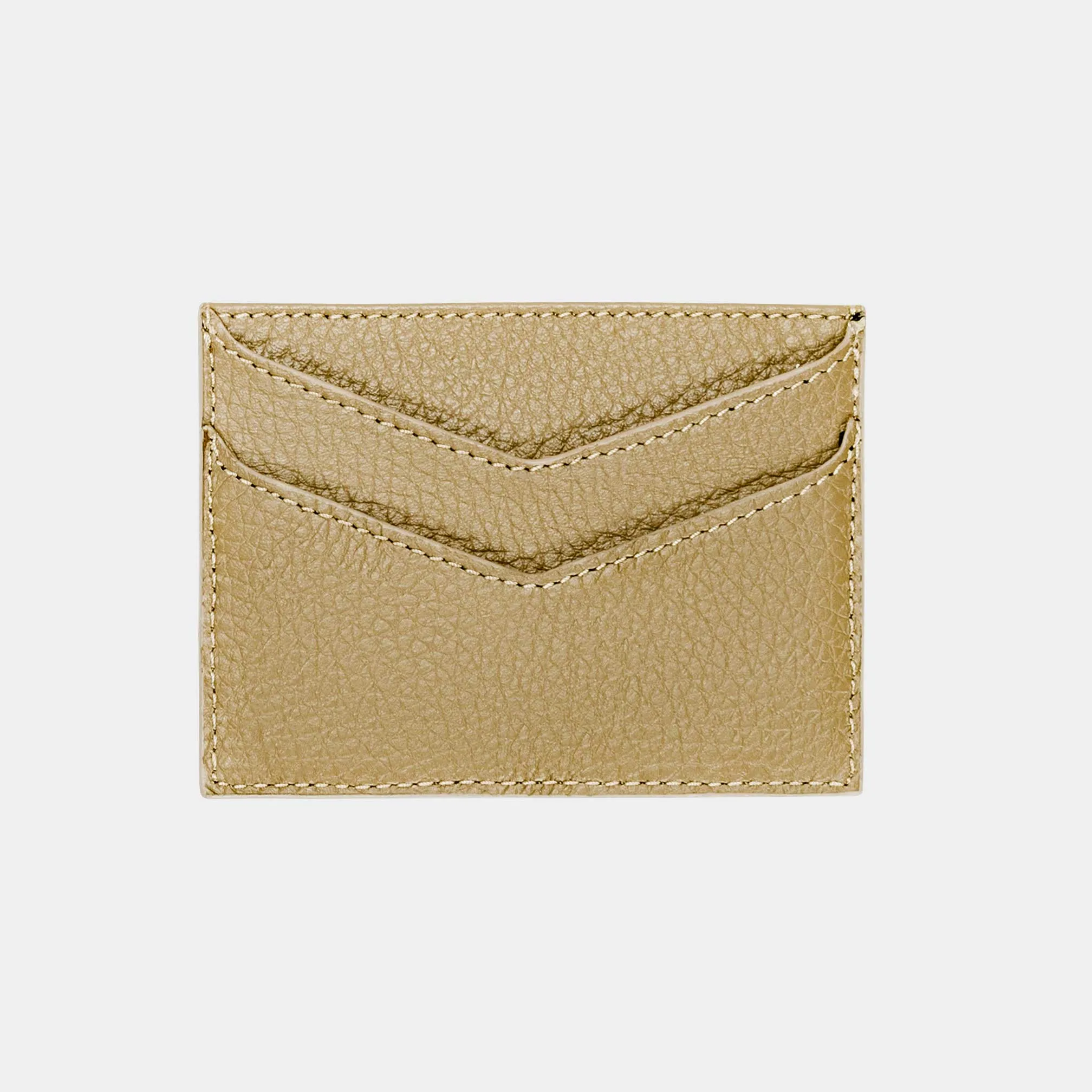 Soft Leather Cardholder, Sandy Taupe