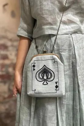 SOLO SPADE BLUE CLUTCH