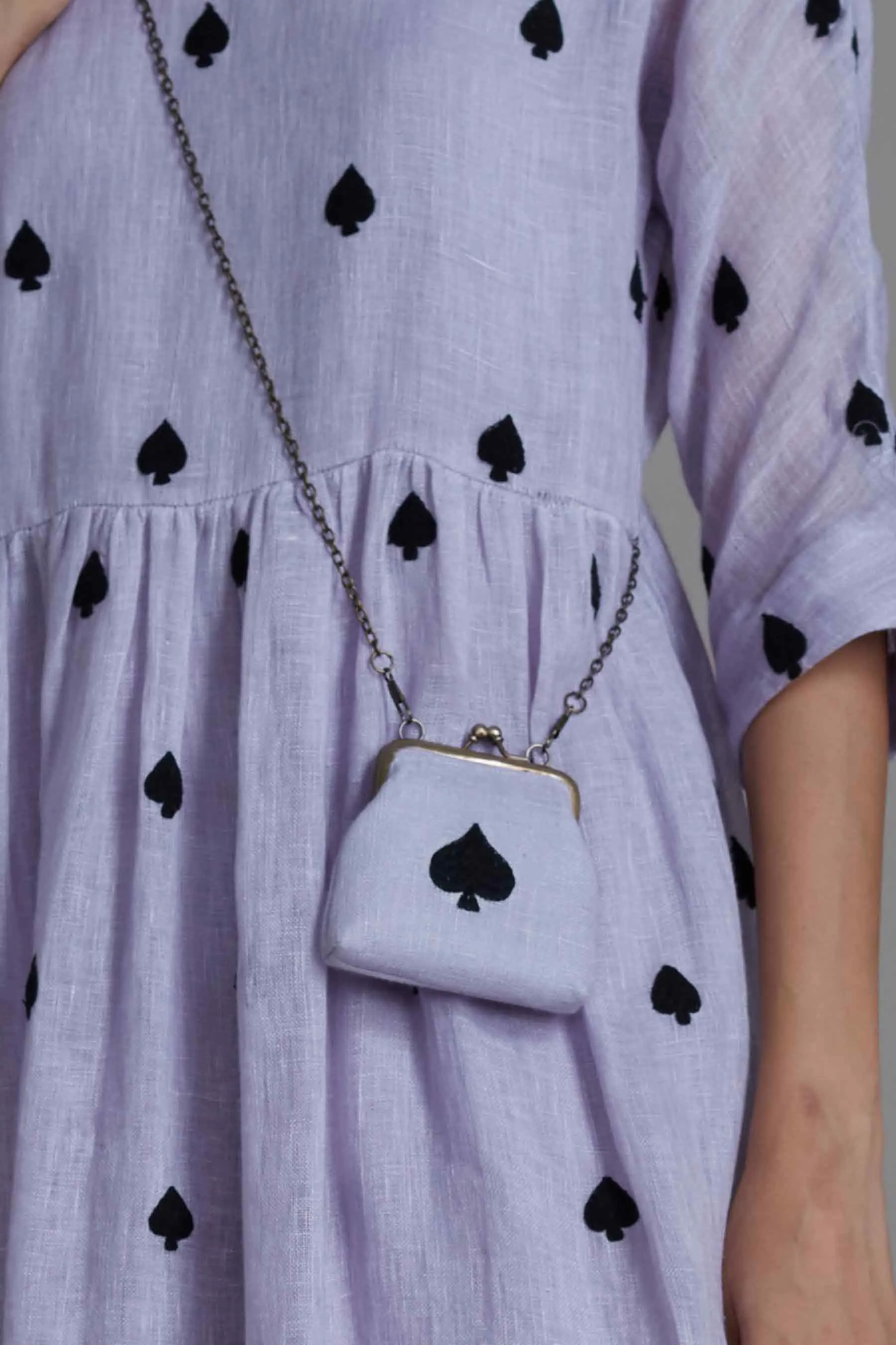 Spade Lavender Coin Clutch