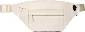 Telena Crossbody Fanny Pack for Women Men Fashion Waist Pack Belt Bag with 4-Zipper Pockets for Hiking Running Travel, Beige