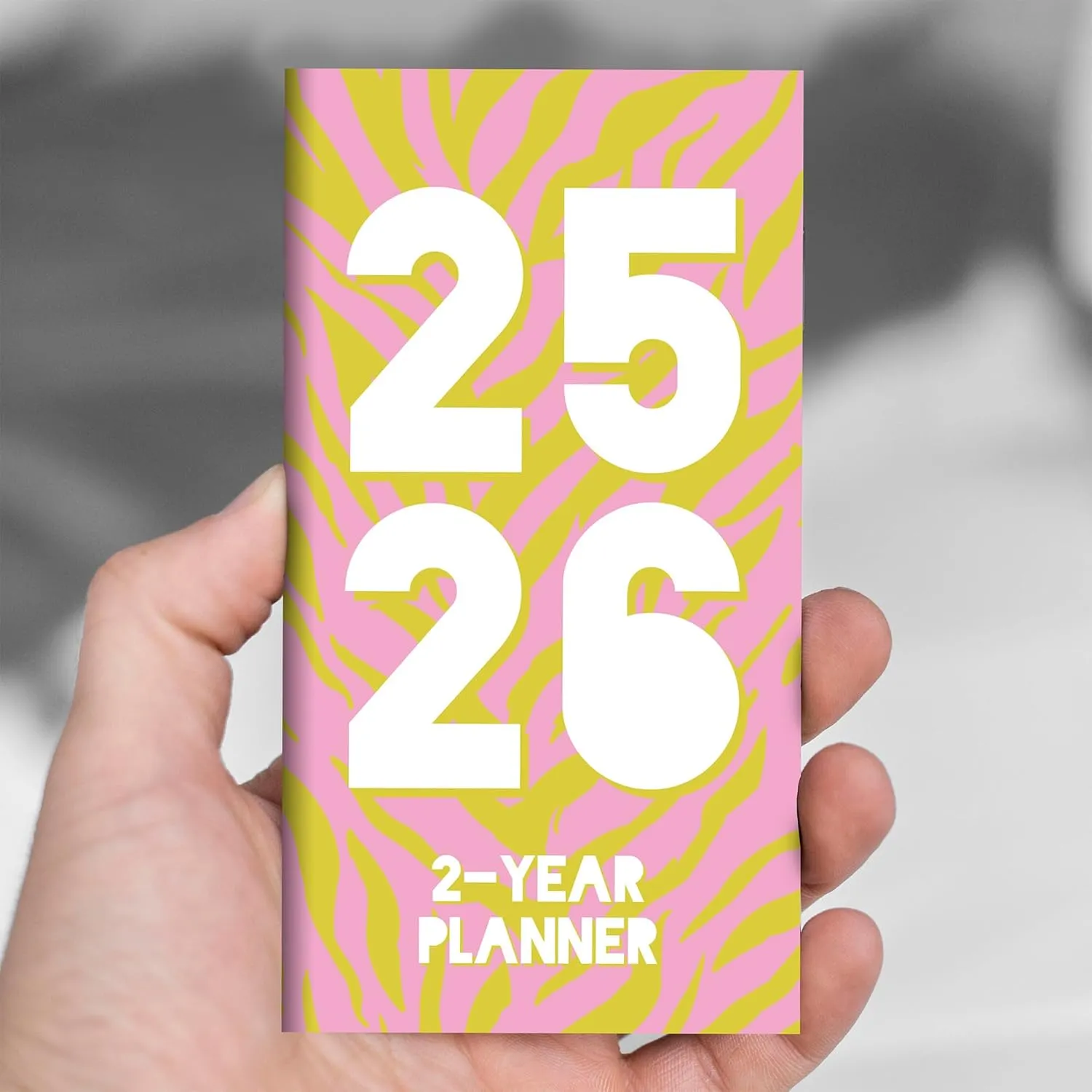 TF PUBLISHING 2025-2026 Sassy Zebra 2-Year Small Monthly Pocket Planner - 2-Page Large Calendar Grid and Lined Notes Section in Back - Monthly Day Planner for Purse - 3.5" x 6.5"