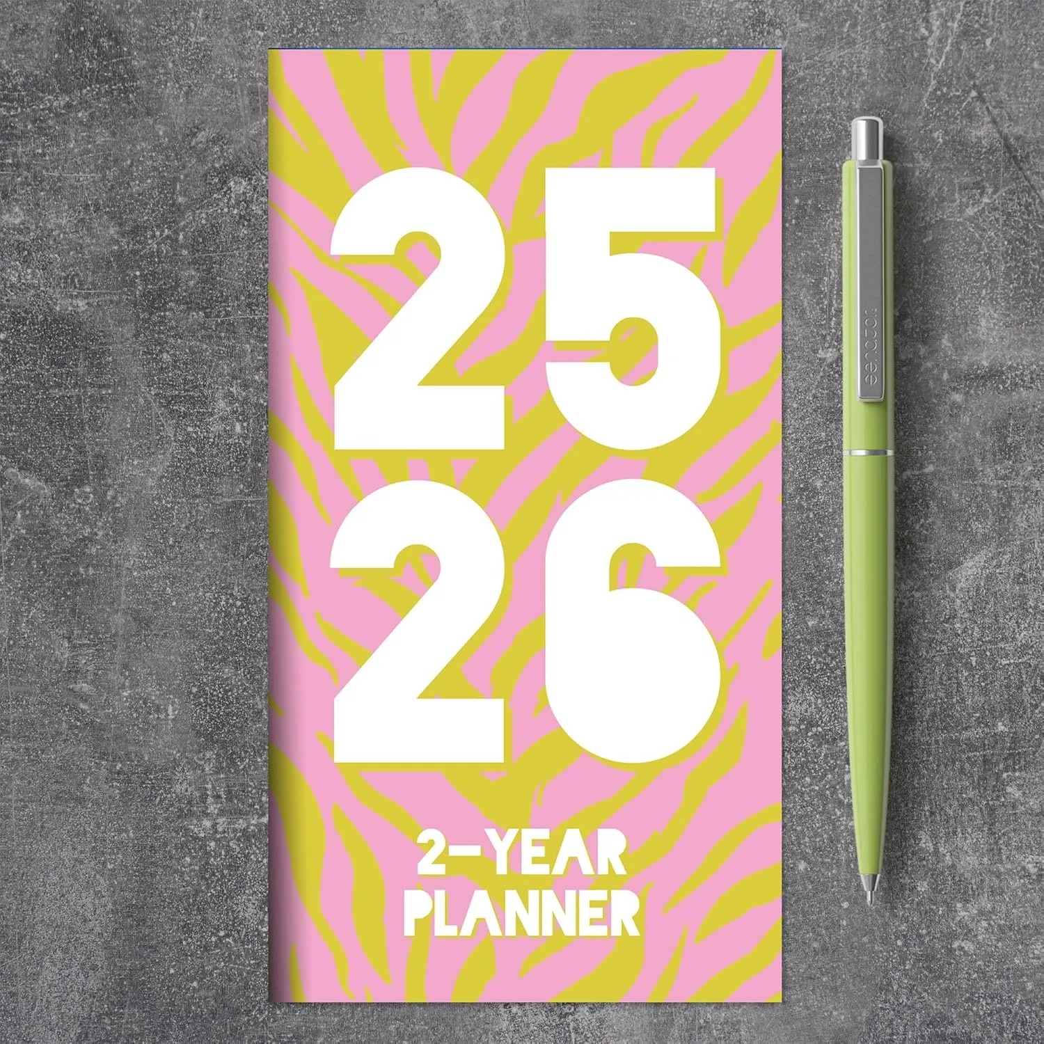 TF PUBLISHING 2025-2026 Sassy Zebra 2-Year Small Monthly Pocket Planner - 2-Page Large Calendar Grid and Lined Notes Section in Back - Monthly Day Planner for Purse - 3.5" x 6.5"