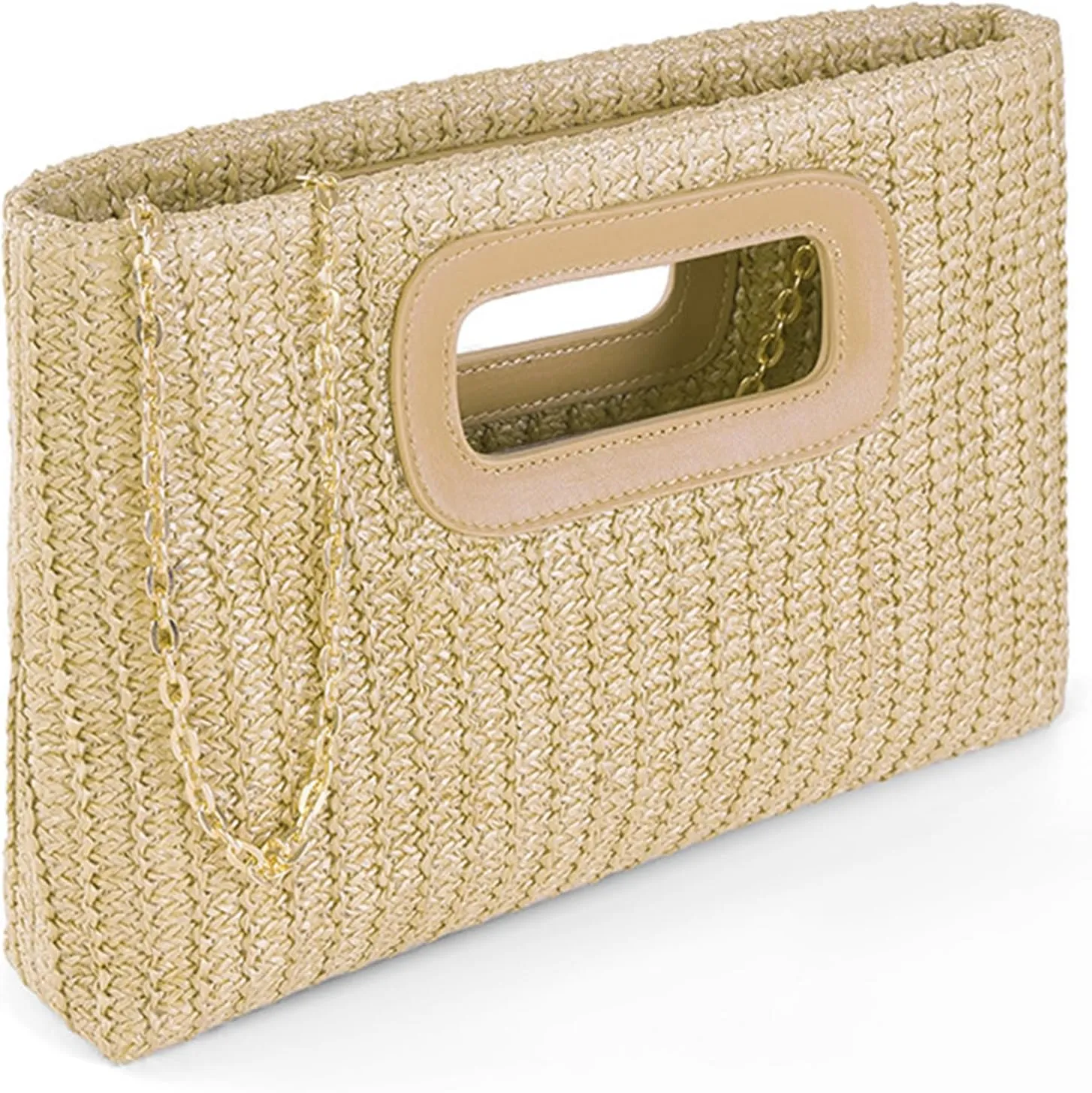 Top Handle Straw Clutch Purses for Women Summer Evening Handbag Vacation Handbags Raffia Woven Beach Bags
