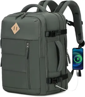 Travel Backpack for Men, 32L Expandable Carry On Flight Approved Backpack for Women 15.6inch Weekender Bag