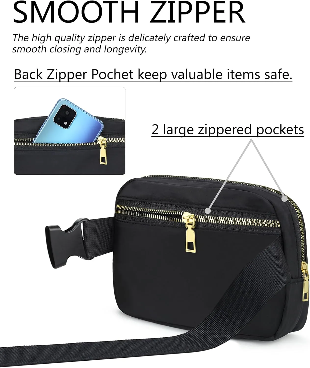 Unisex Fanny Pack for Women Men, 1L Everywhere Mini Belt Bag with Adjustable Strap, Lightweight Nylon Crossbody Bags Small Waist Pouch for Workout Running Traveling Hiking (Turquoise)