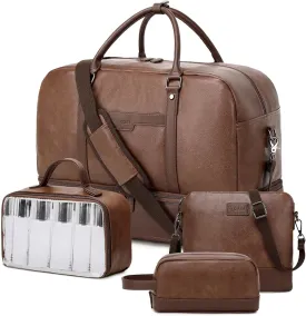Wogarl Weekender Bag for Women Men Large Overnight Bag Travel Duffel Bag with Shoe Compartment Toiletry Satchel Bag Carry On Bag Fit 21" Laptop