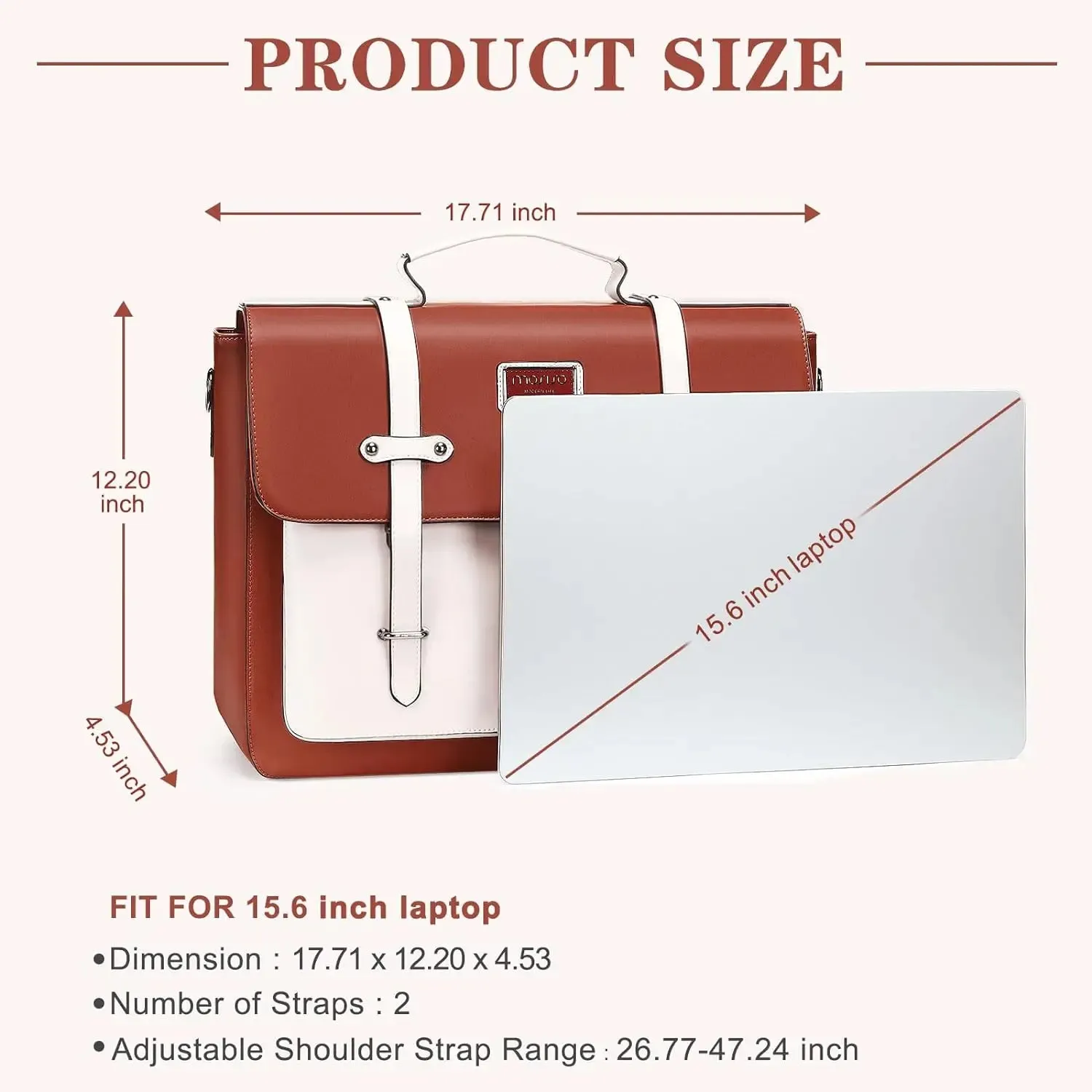 Women's Laptop Bag 15-16 inch - Stylish Backpack Messenger Shoulder Bag