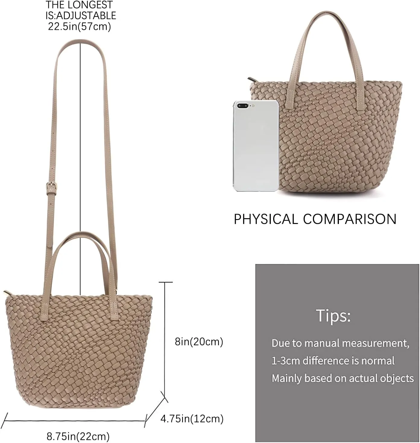 Woven Bags for Women Tote Hobo Shoulder Crossbody Bags PU Leather Handwoven Purse Summer Beach Travel Handbag