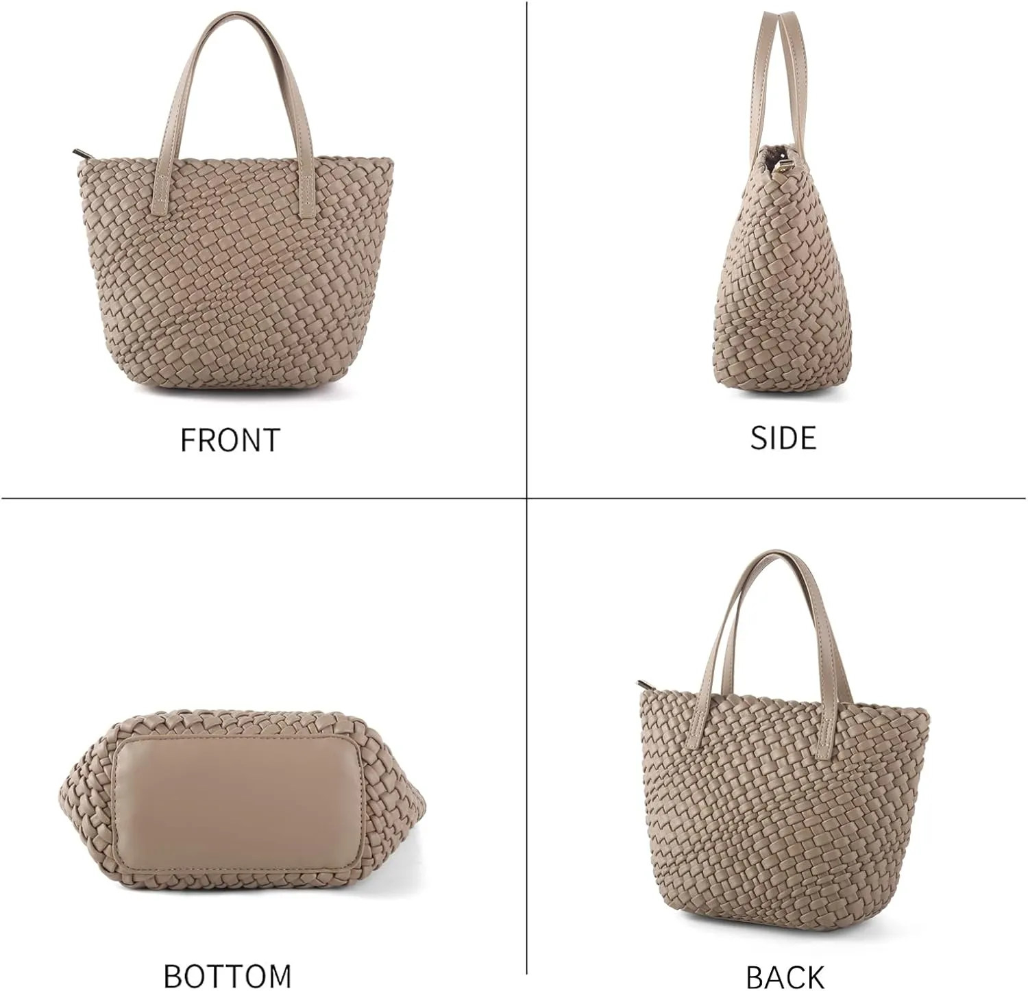 Woven Bags for Women Tote Hobo Shoulder Crossbody Bags PU Leather Handwoven Purse Summer Beach Travel Handbag
