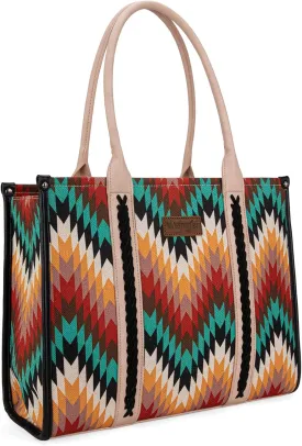 Wrangler Aztec Tote Bag for Women Western Top Handle Handbags and Purses