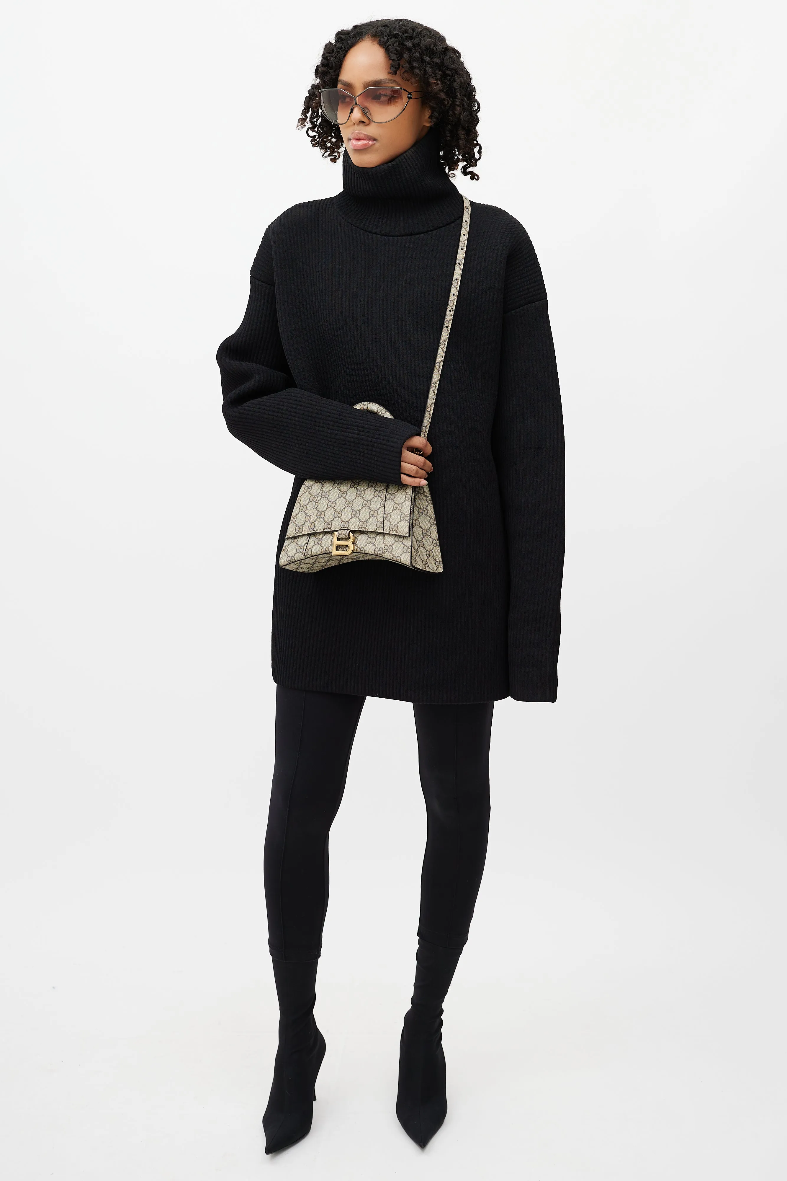 X Balenciaga 2021 Beige Small "The Hacker Project" Hourglass Bag
