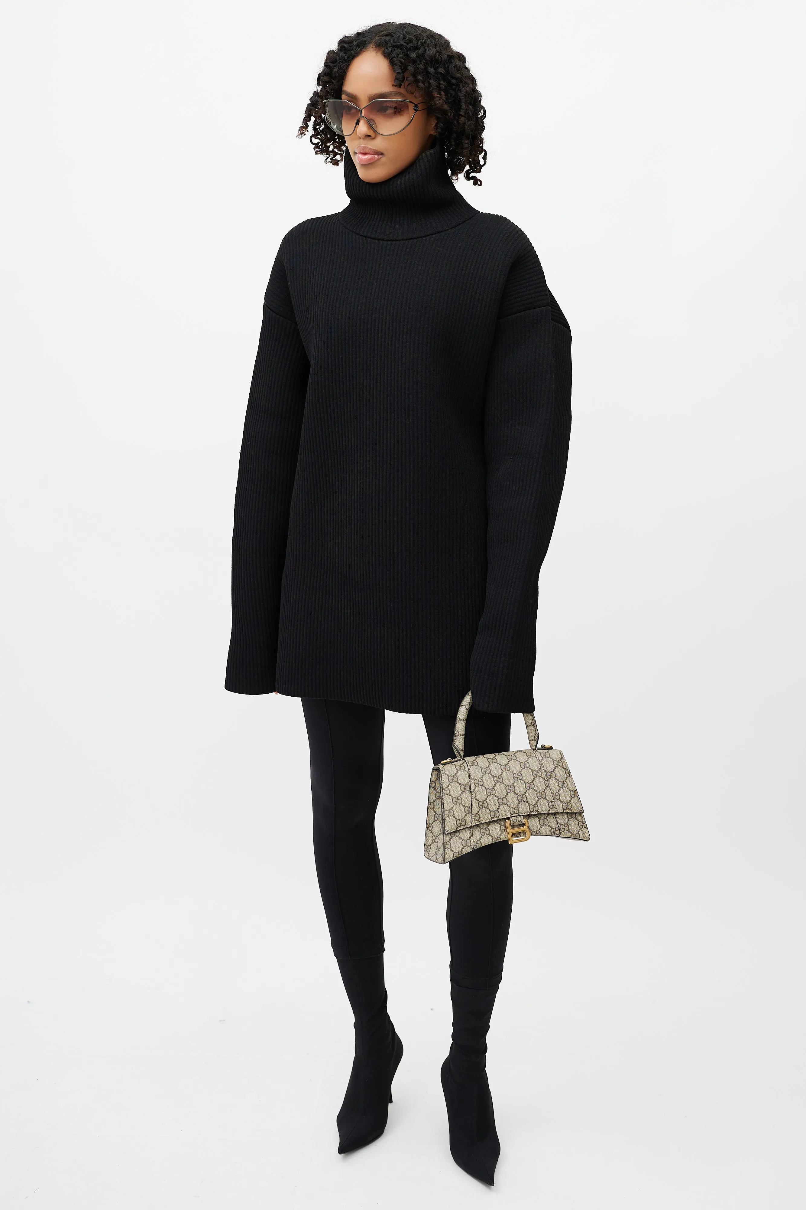 X Balenciaga 2021 Beige Small "The Hacker Project" Hourglass Bag