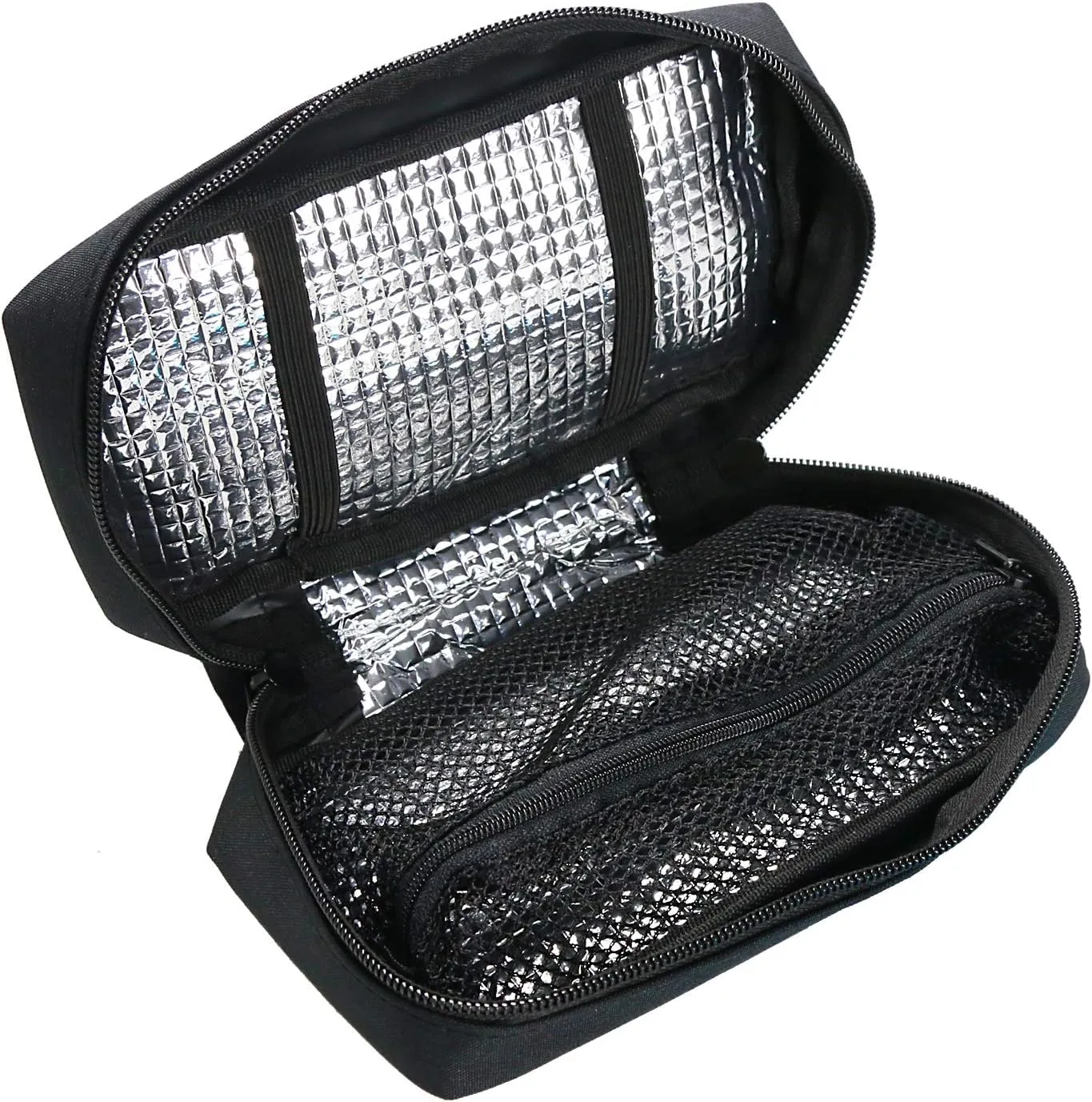 YOUSHARES Portable Insulin Travel Case - Medication Diabetic Supplies Organizer Medical Bag (Black)